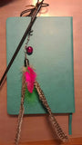 Pet Cat Toy | Bird Feather Teaser Wand Plastic Toy | Colorful Multi Products For Pet