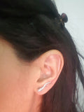 Vintage Jewelry Exquisite Gold Plated Leaf Earrings | Modern Beautiful Feather Stud Earrings for Women