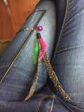 Pet Cat Toy | Bird Feather Teaser Wand Plastic Toy | Colorful Multi Products For Pet