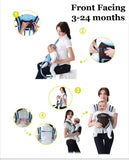 Ergonomic Kids Sling Backpack Pouch Wrap | Safe Durable 0-30 Months Baby Carrier | Front Facing Multifunctional Infant Kangaroo Bag