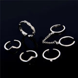 Punk style Gold Color Stacking midi Finger ring | Knuckle rings Charm Leaf Ring Set | for women Jewelry Gifts  6pcs /lot