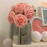 Artificial Rose Flowers | Wedding Bride Bouquet PE Foam  | DIY Home Decor Rose Flowers | 11 Colors 10 pcs 8CM