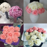 Artificial Rose Flowers | Wedding Bride Bouquet PE Foam  | DIY Home Decor Rose Flowers | 11 Colors 10 pcs 8CM