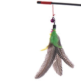 Pet Cat Toy | Bird Feather Teaser Wand Plastic Toy | Colorful Multi Products For Pet