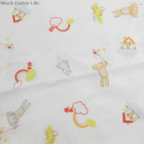 Newborn Baby Infant Cartoon Face Hand Bathing Towel Bibs | Feeding Square Towels Handkerchief | 5pcs 100% Cotton Gauze