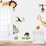 DIY Wall Stickers/ Home Decor Jungle Forest Theme Wallpaper | Kids Room Decor Sticker | Cute Animal Live in Your Home