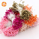 Artificial Flower Double Heads Stamen Pearlized Craft | Decor Floral For Home Wedding Party Decoration | 1 Bundle= (150PCS )(one color)