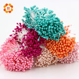 Artificial Flower Double Heads Stamen Pearlized Craft | Decor Floral For Home Wedding Party Decoration | 1 Bundle= (150PCS )(one color)