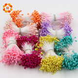 Artificial Flower Double Heads Stamen Pearlized Craft | Decor Floral For Home Wedding Party Decoration | 1 Bundle= (150PCS )(one color)