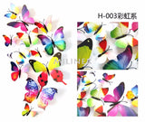 Cute Butterflies Wall Stickers Art | Decals Home Decoration | 12pcs PVC 3d Butterfly Wall Decor