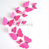 Cute Butterflies Wall Stickers Art | Decals Home Decoration | 12pcs PVC 3d Butterfly Wall Decor