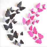 Cute Butterflies Wall Stickers Art | Decals Home Decoration | 12pcs PVC 3d Butterfly Wall Decor