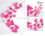 Cute Butterflies Wall Stickers Art | Decals Home Decoration | 12pcs PVC 3d Butterfly Wall Decor