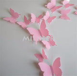 Cute Butterflies Wall Stickers Art | Decals Home Decoration | 12pcs PVC 3d Butterfly Wall Decor