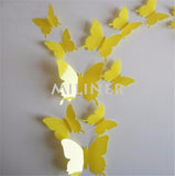 Cute Butterflies Wall Stickers Art | Decals Home Decoration | 12pcs PVC 3d Butterfly Wall Decor