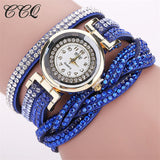 Casual Quartz Women Rhinestone | Watch Braided Leather Bracelet Watch