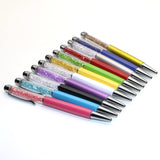 Creative Crystal Pen | Diamond Ballpoint Pens | Stationery Ballpen | Stylus Touch Pen | 11 Colors Oily Black Refill 0.7 mm