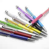 Creative Crystal Pen | Diamond Ballpoint Pens | Stationery Ballpen | Stylus Touch Pen | 11 Colors Oily Black Refill 0.7 mm