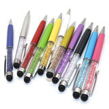 Creative Crystal Pen | Diamond Ballpoint Pens | Stationery Ballpen | Stylus Touch Pen | 11 Colors Oily Black Refill 0.7 mm