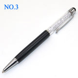 Creative Crystal Pen | Diamond Ballpoint Pens | Stationery Ballpen | Stylus Touch Pen | 11 Colors Oily Black Refill 0.7 mm