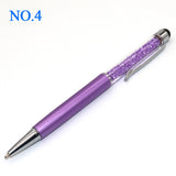 Creative Crystal Pen | Diamond Ballpoint Pens | Stationery Ballpen | Stylus Touch Pen | 11 Colors Oily Black Refill 0.7 mm