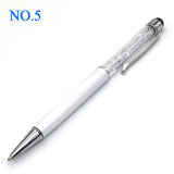 Creative Crystal Pen | Diamond Ballpoint Pens | Stationery Ballpen | Stylus Touch Pen | 11 Colors Oily Black Refill 0.7 mm