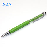 Creative Crystal Pen | Diamond Ballpoint Pens | Stationery Ballpen | Stylus Touch Pen | 11 Colors Oily Black Refill 0.7 mm