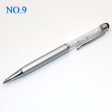 Creative Crystal Pen | Diamond Ballpoint Pens | Stationery Ballpen | Stylus Touch Pen | 11 Colors Oily Black Refill 0.7 mm