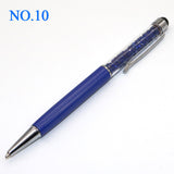 Creative Crystal Pen | Diamond Ballpoint Pens | Stationery Ballpen | Stylus Touch Pen | 11 Colors Oily Black Refill 0.7 mm