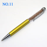 Creative Crystal Pen | Diamond Ballpoint Pens | Stationery Ballpen | Stylus Touch Pen | 11 Colors Oily Black Refill 0.7 mm