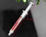 Liquid Novelty Syringe Ballpoint Pen | school/office Stationery Cute Syringe Ballpoint Pen | stationery Gift | 4PCS/lot