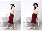 spring Autumn And Winter package hip skirt | slit skirts women | women step skirt stretch | Slim thin  skirts | female waist Long skirts