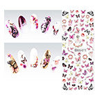 DIY Designer Water Transfer Nails Art Sticker | Colorful Purple Fantacy Flowers Nail Stickers | Wraps Foil Sticker Manicure