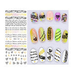 DIY Designer Water Transfer Nails Art Sticker | Colorful Purple Fantacy Flowers Nail Stickers | Wraps Foil Sticker Manicure