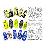 DIY Designer Water Transfer Nails Art Sticker | Colorful Purple Fantacy Flowers Nail Stickers | Wraps Foil Sticker Manicure