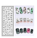 DIY Designer Water Transfer Nails Art Sticker | Colorful Purple Fantacy Flowers Nail Stickers | Wraps Foil Sticker Manicure