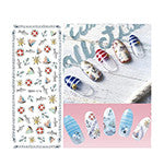 DIY Designer Water Transfer Nails Art Sticker | Colorful Purple Fantacy Flowers Nail Stickers | Wraps Foil Sticker Manicure