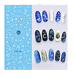 DIY Designer Water Transfer Nails Art Sticker | Colorful Purple Fantacy Flowers Nail Stickers | Wraps Foil Sticker Manicure