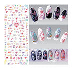 DIY Designer Water Transfer Nails Art Sticker | Colorful Purple Fantacy Flowers Nail Stickers | Wraps Foil Sticker Manicure