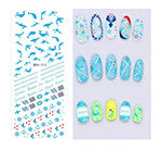 DIY Designer Water Transfer Nails Art Sticker | Colorful Purple Fantacy Flowers Nail Stickers | Wraps Foil Sticker Manicure