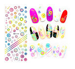 DIY Designer Water Transfer Nails Art Sticker | Colorful Purple Fantacy Flowers Nail Stickers | Wraps Foil Sticker Manicure