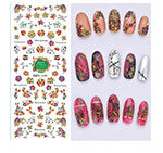 DIY Designer Water Transfer Nails Art Sticker | Colorful Purple Fantacy Flowers Nail Stickers | Wraps Foil Sticker Manicure