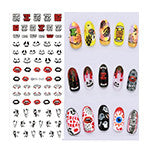 DIY Designer Water Transfer Nails Art Sticker | Colorful Purple Fantacy Flowers Nail Stickers | Wraps Foil Sticker Manicure