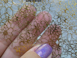 Nail Stickers Blooming Flower | 1 Sheet 3D Nail Art Stickers