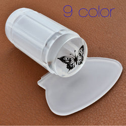 Transparent Stamp Nail Art | Plastic Plate Clear Jelly Stamper | Scraper Tool Set Manicure Polish Stamp