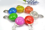 LED Night Safety Flash Light Pet Bell | Push Button Switch Bright  D-Ring On Dog's Collar