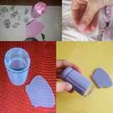 Transparent Stamp Nail Art | Plastic Plate Clear Jelly Stamper | Scraper Tool Set Manicure Polish Stamp