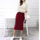 spring Autumn And Winter package hip skirt | slit skirts women | women step skirt stretch | Slim thin  skirts | female waist Long skirts