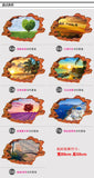 Wall Stickers | 3D Broken Wall Sunset Scenery | Seascape Island Coconut Trees | Household Adornment