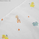 Newborn Baby Infant Cartoon Face Hand Bathing Towel Bibs | Feeding Square Towels Handkerchief | 5pcs 100% Cotton Gauze